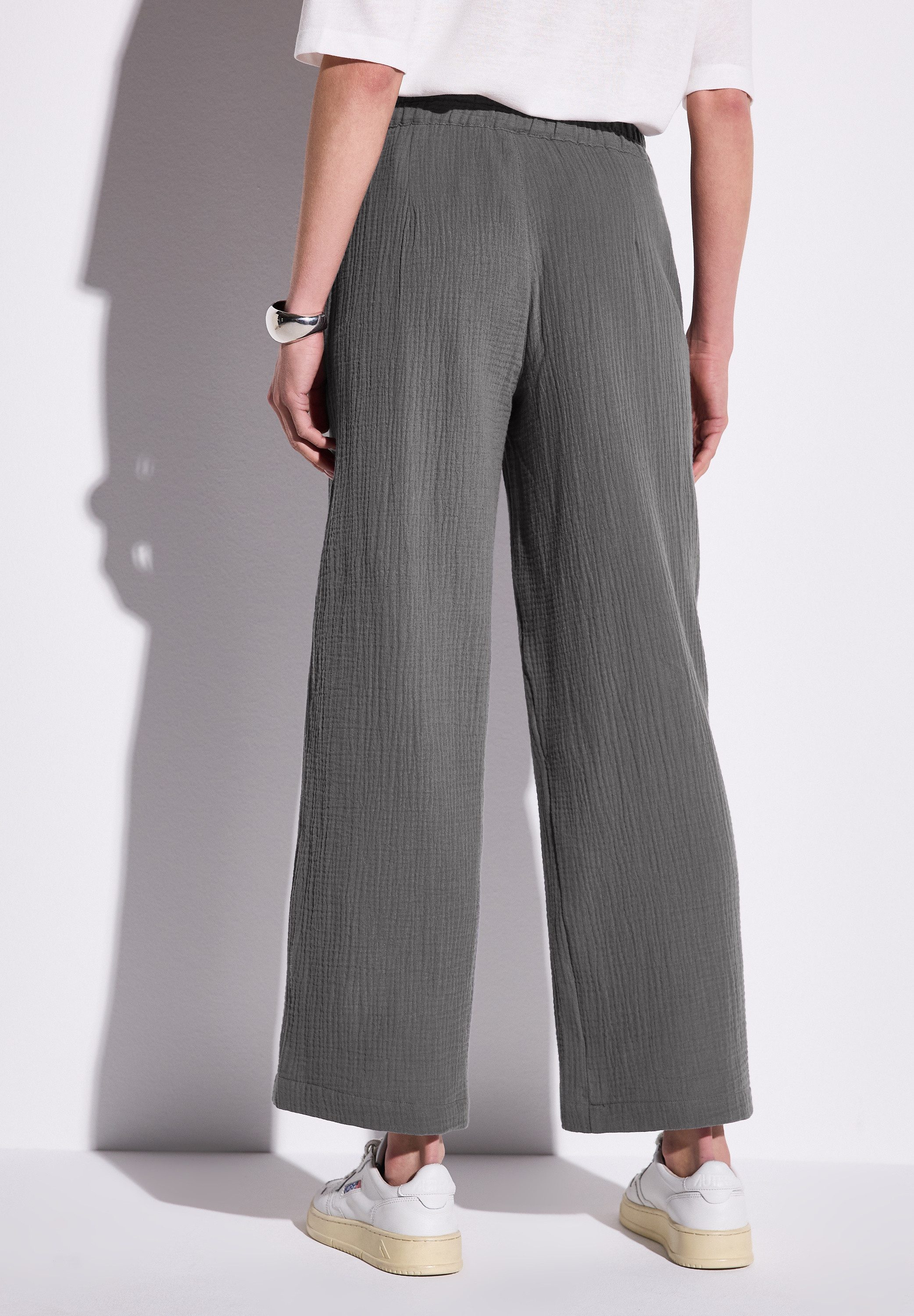 STREET ONE Stoffhose Sommerhose in Struktur-Optik günstig online kaufen