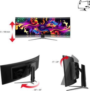 MSI MPG 491CQP QD-OLED Curved-Gaming-Monitor (125 cm/49 ", 5120 x 1440 px, DQHD, 0,03 ms Reaktionszeit, 144 Hz)