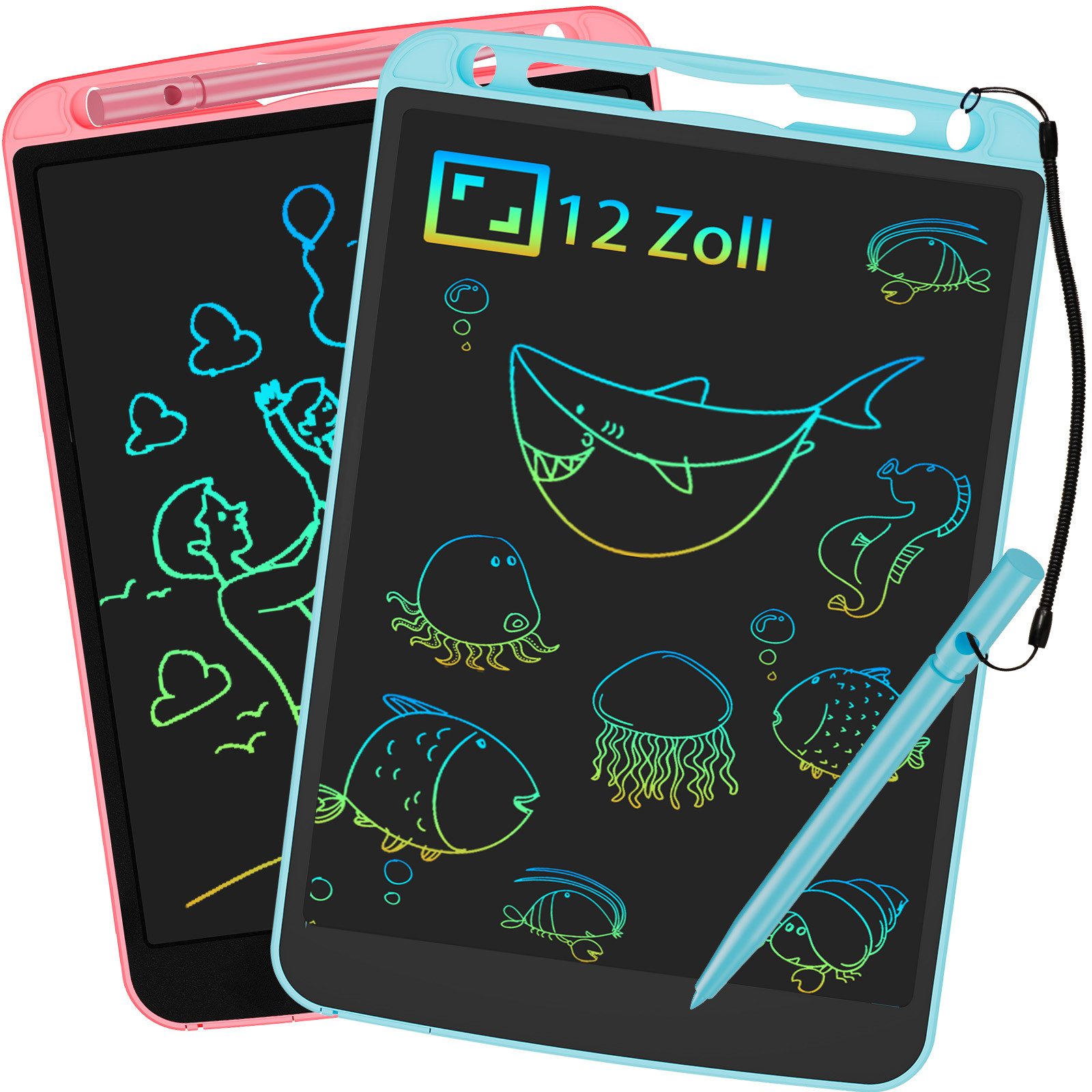 Comfy Mate Zaubertafel 2 Stück LCD Schreibtafel 12 Zoll Kinder Maltafel Dra günstig online kaufen