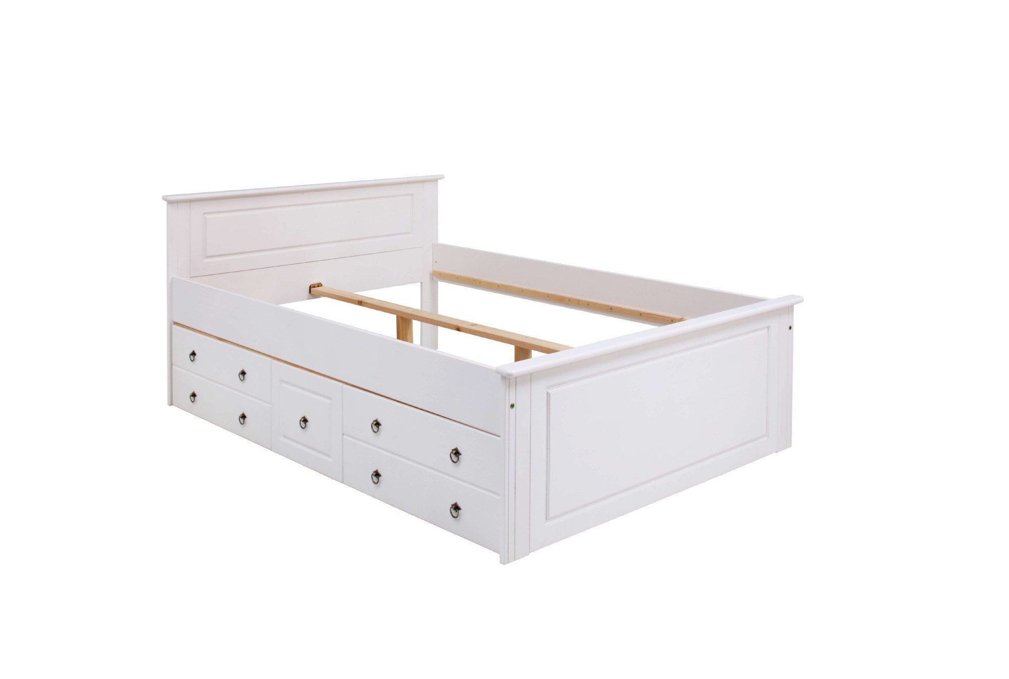 OTTO home Massivholzbett Hugo, FSC® zertifiziert, Landhausstil, zeitlos und edel (auch als Super Sparset inklusive Schubkästen), Stauraumbett, extra belastbar,  – Bild 5 von 5