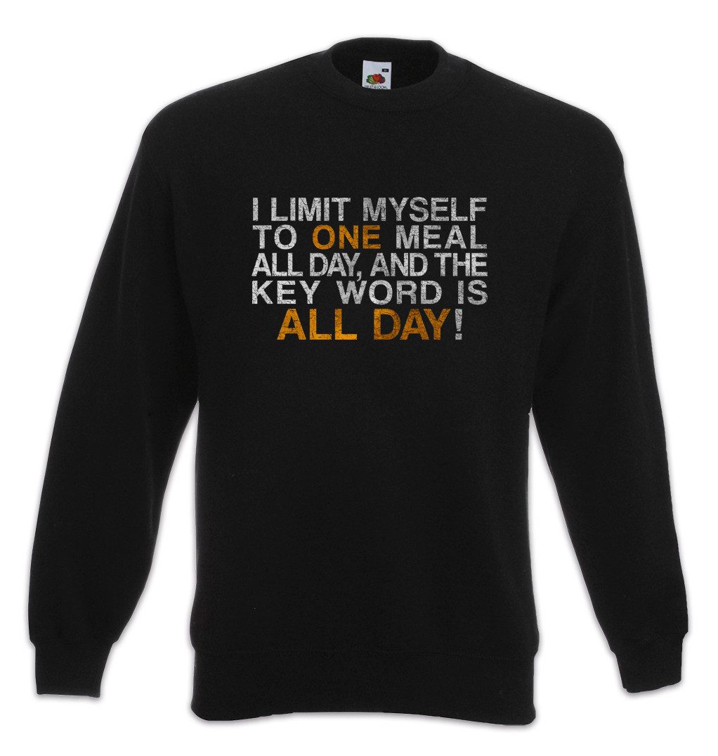 Sweatshirt One Meal All Day Sweatshirt Dick Dicker Stolz Übergewicht Chubby Pride