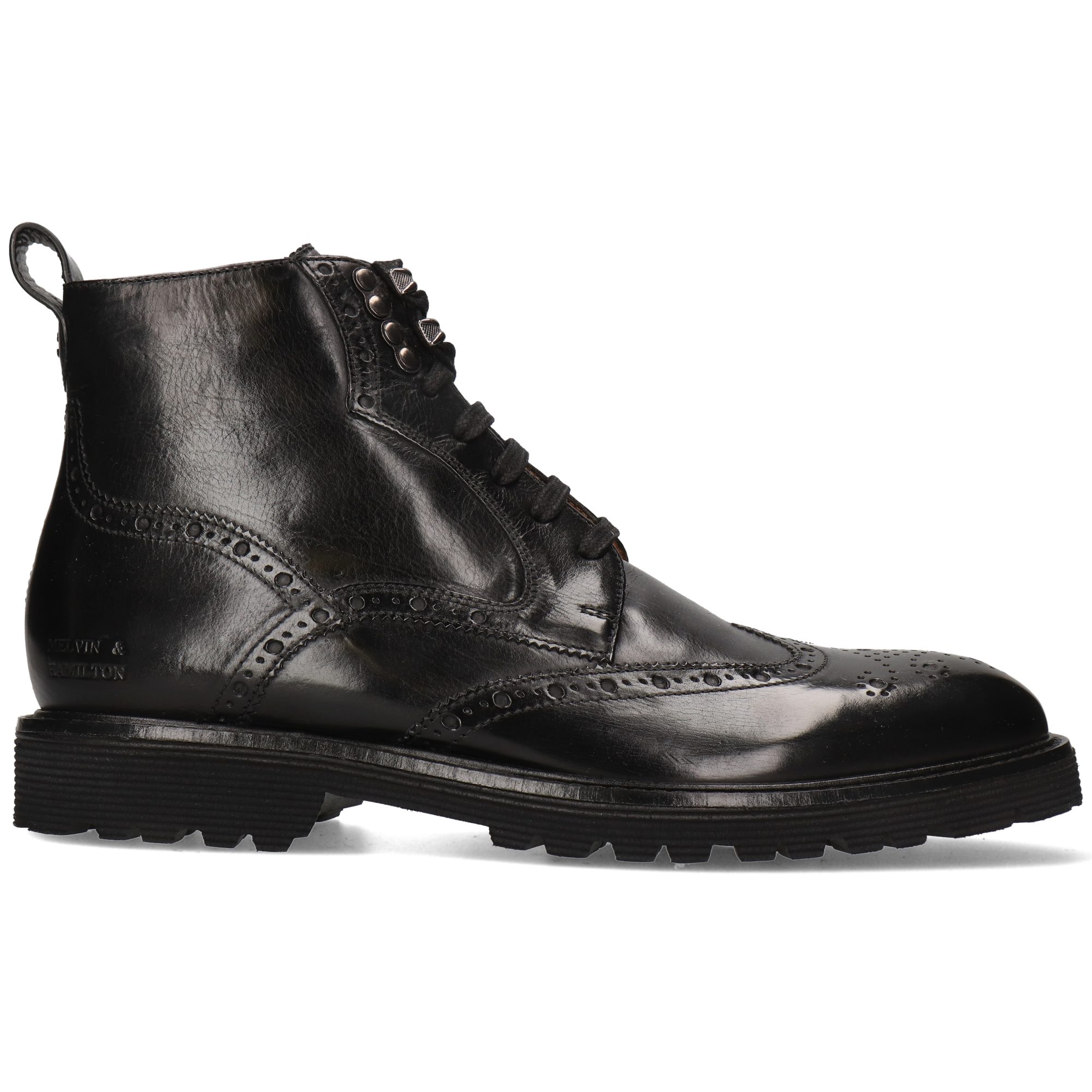 Melvin & Hamilton Trevor 34 Leder-Schnürstiefeletten für Herren Stiefelette Flache Absätze, Echtes Leder, Vegetabile Gerbung