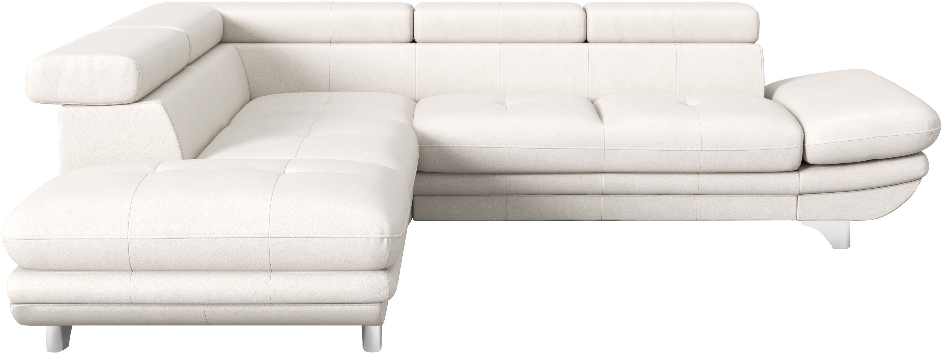 COTTA Ecksofa Enterprise L-Form, mit Arm- & Kopfteilverstellung, wahlweise mit Bettfunktion