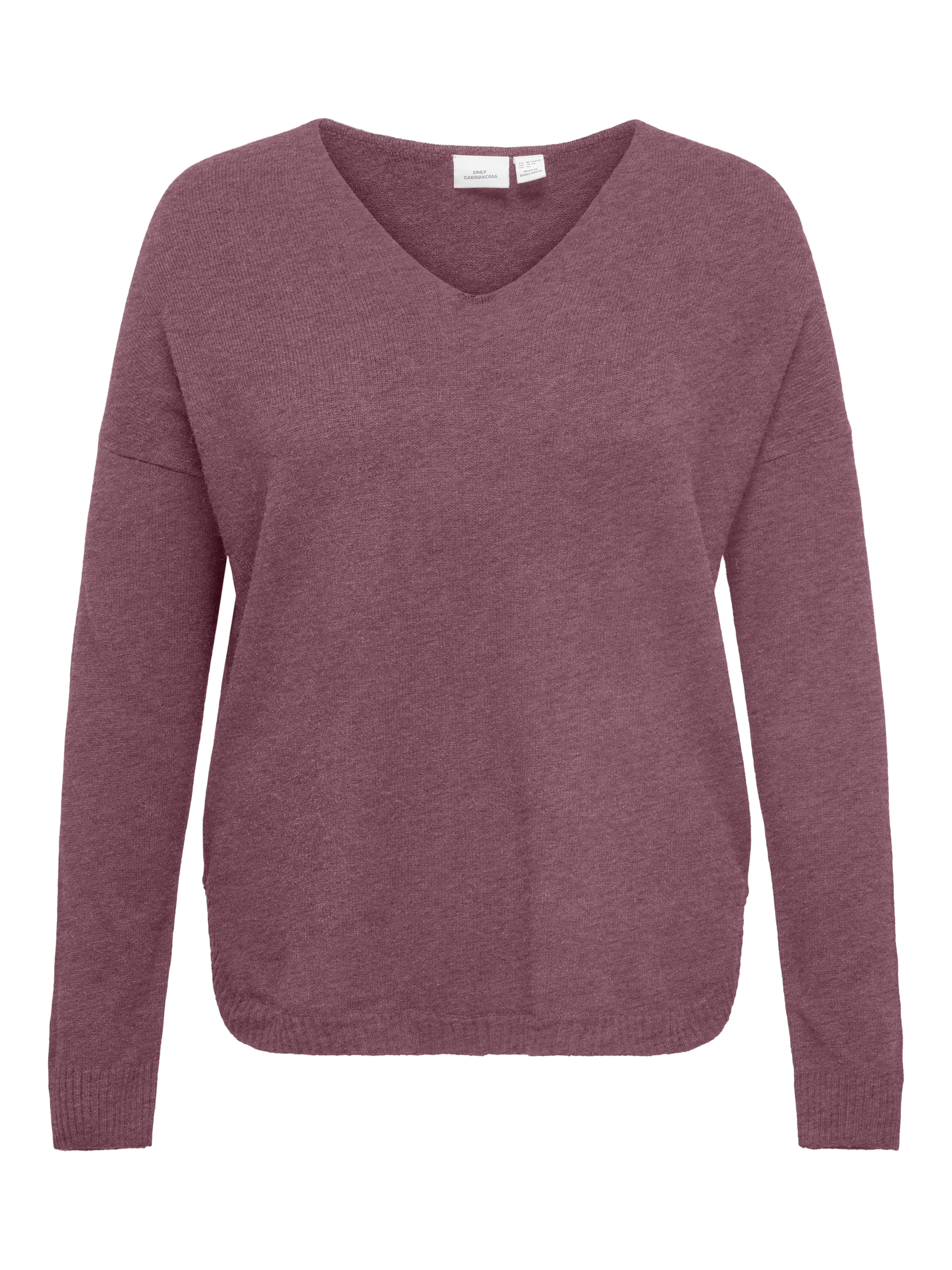 ONLY CARMAKOMA V-Ausschnitt-Pullover CARMARGARETA LS PULLOVER günstig online kaufen
