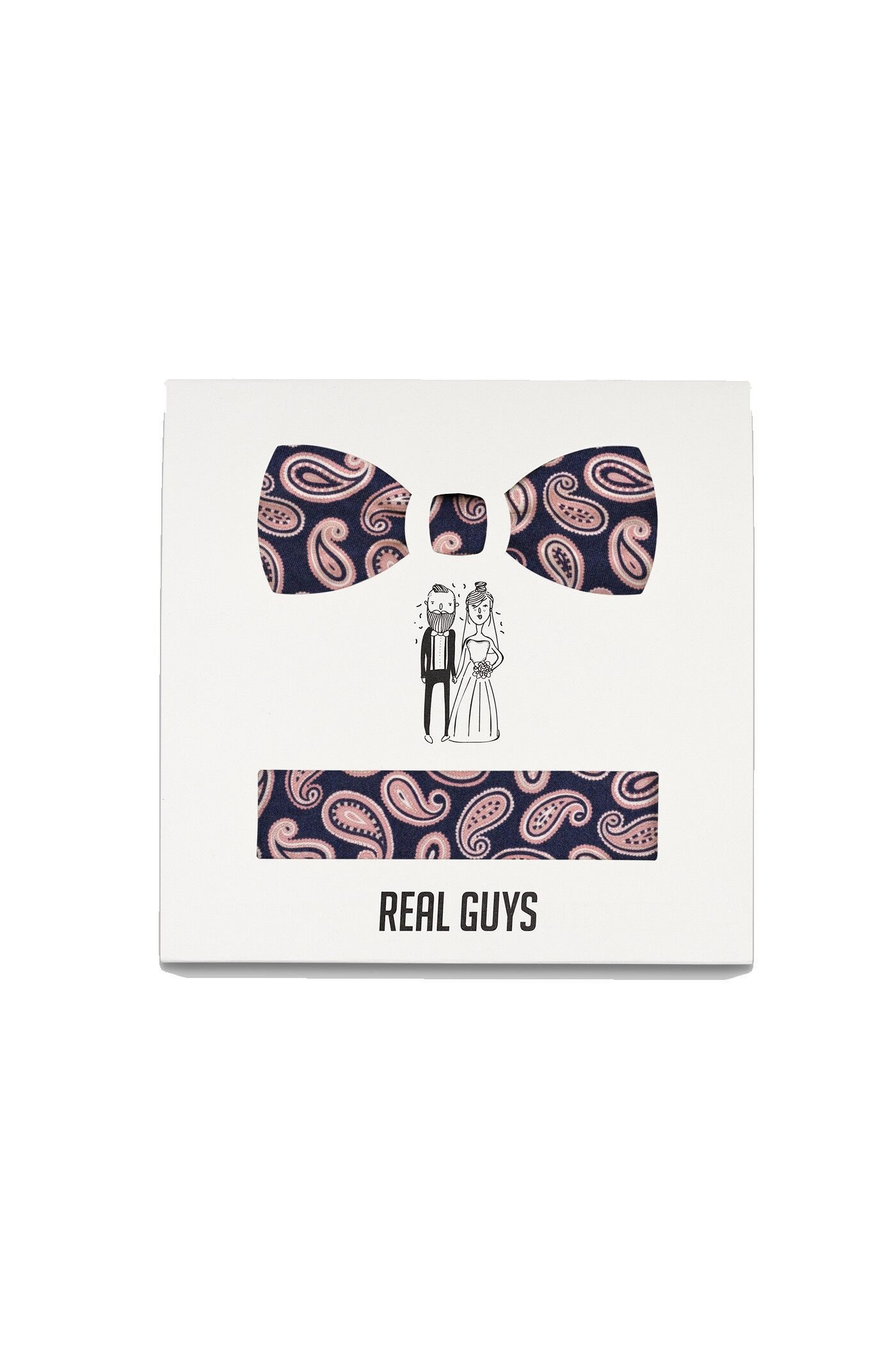 REAL GUYS by J.PLOENES Fliege (2-St) Schleife und Einstecktuch aus reiner Seide