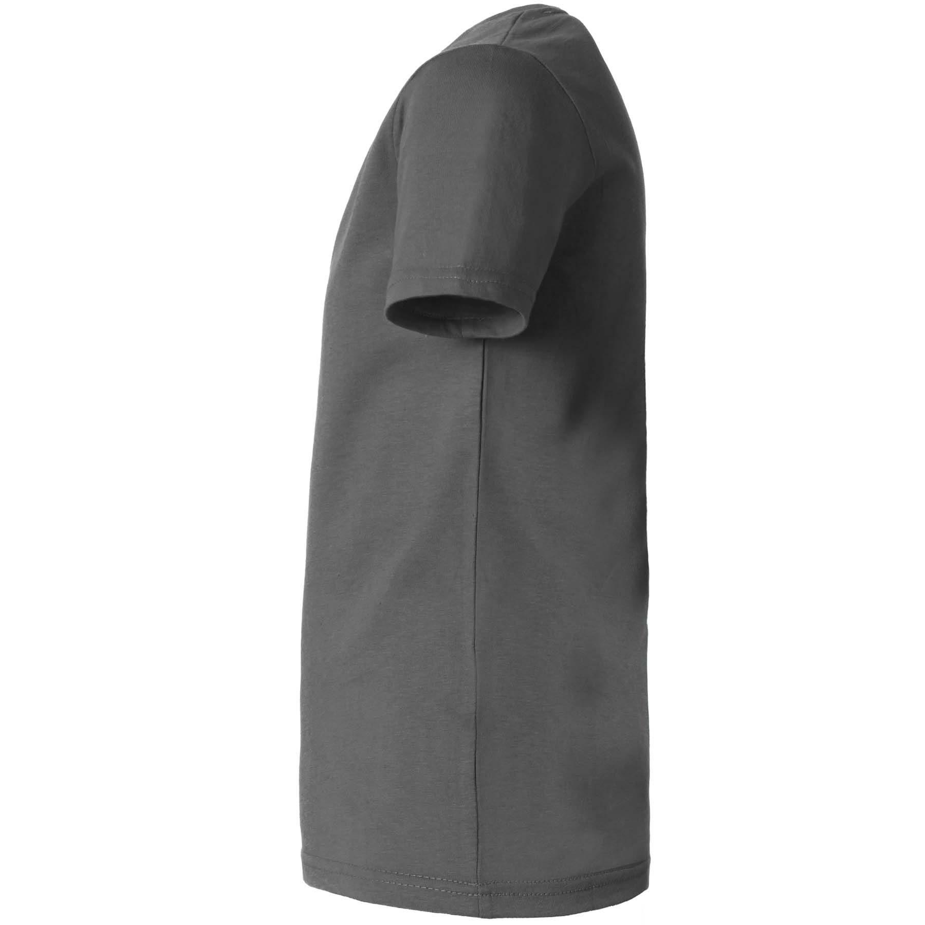 dressforfun T-Shirt Kurzarmtop, Für viele Outfits & Auftritte, Rundhals mit (Freizeitoberteil, Konfektionsgröße M in grau) Einfarbiges T-Shirt für Männer, Feste – Bild 5 von 5