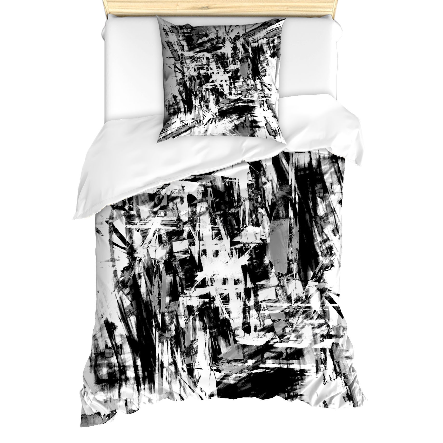 Abakuhaus Bettwäsche Milbensicher Allergiker geeignet mit Kissenbezug, Microfaser, Abstrakt Grunge Artwork