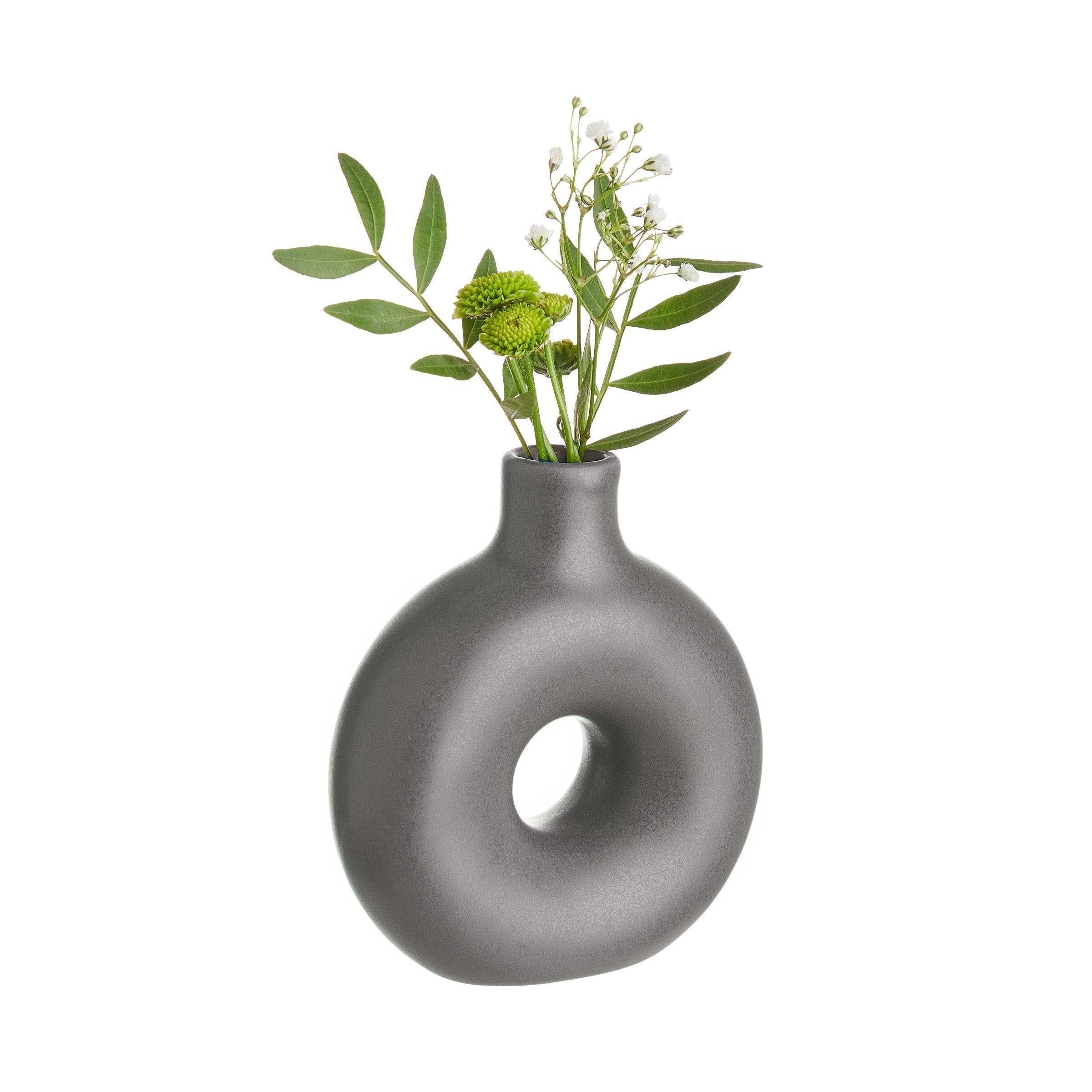 Mini Anthrazit BUTLERS Höhe 10cm LOOPY Dekovase Vase