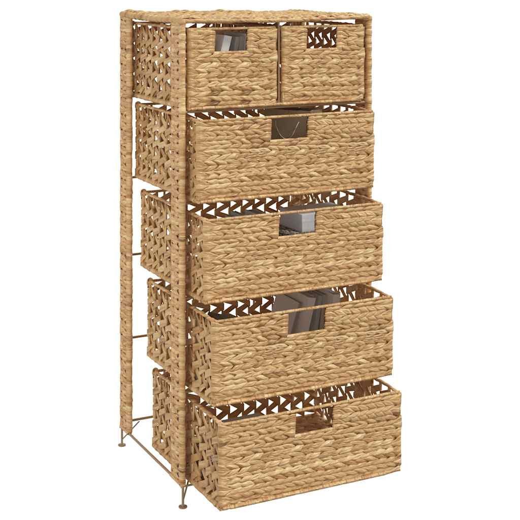 vidaXL Aktenschrank Lagereinheit mit 6 Körben 47 x 37 x 100 cm Wasserhyazinthe (1-St)