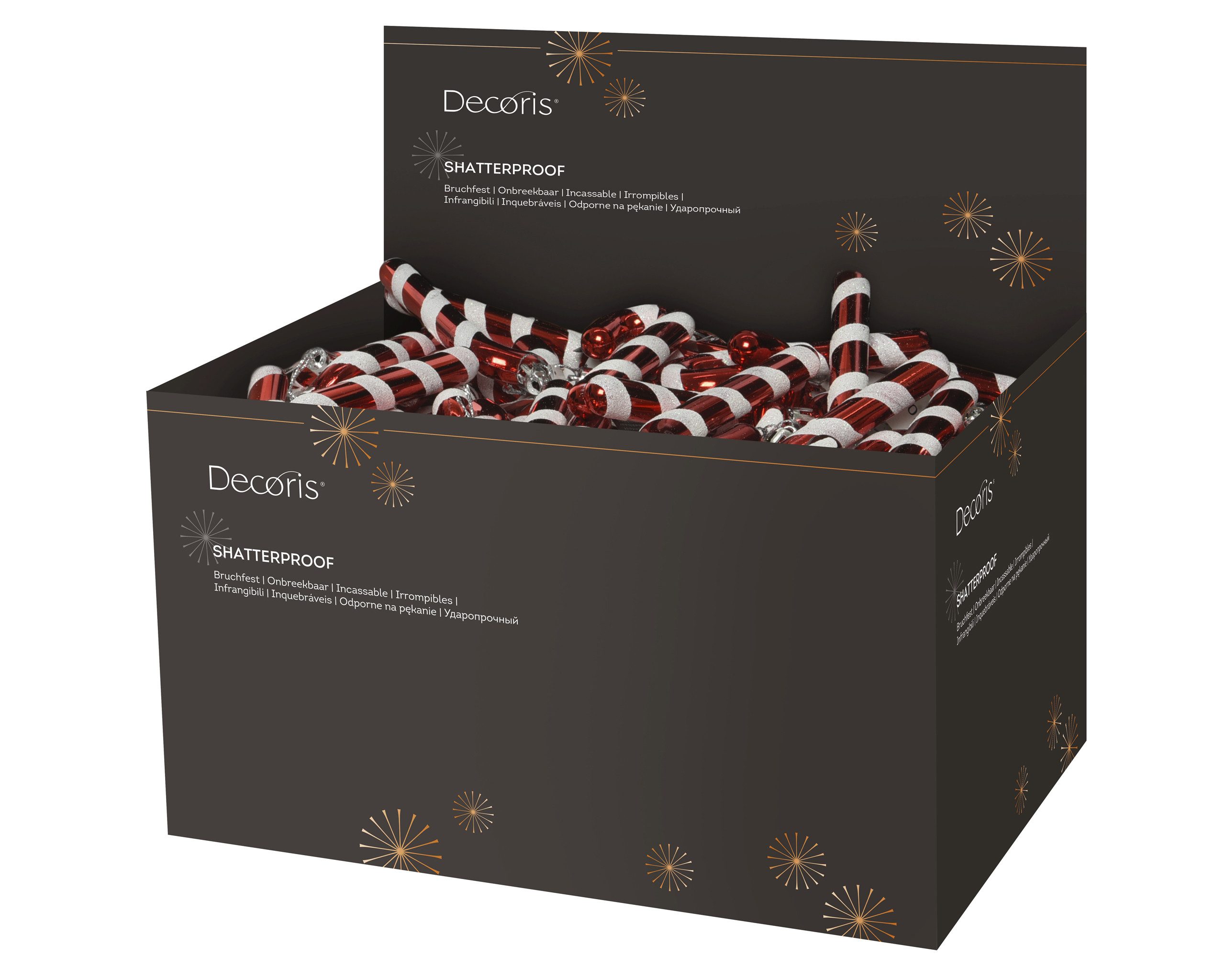 Kaemingk Christbaumschmuck, Christbaumschmuck Kunststoff Zuckerstangen 12cm rot / weiß 2er Set