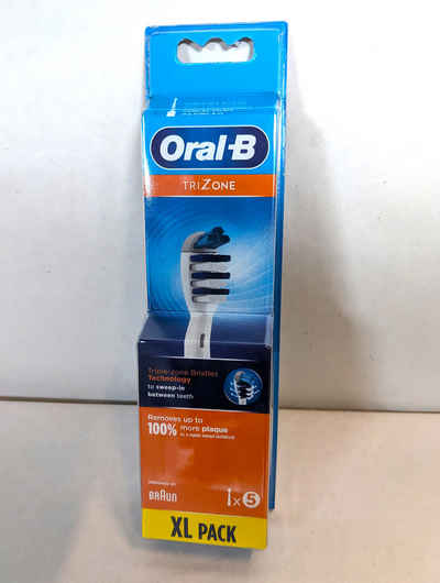 Braun Aufsteckbürsten Oral-B Aufsteckbürsten TriZone, 5er Pack, Drei-Zonen-Tiefenreinigung, PowerTip Borsten