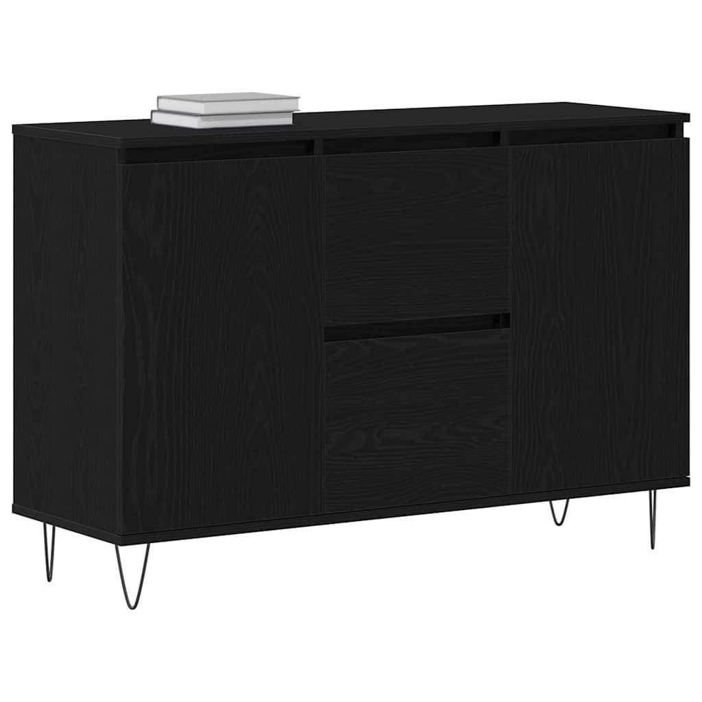 vidaXL Sideboard Sideboard Schwarze Eiche 101,5 x 35 x 70 cm Holzwerkstoff günstig online kaufen