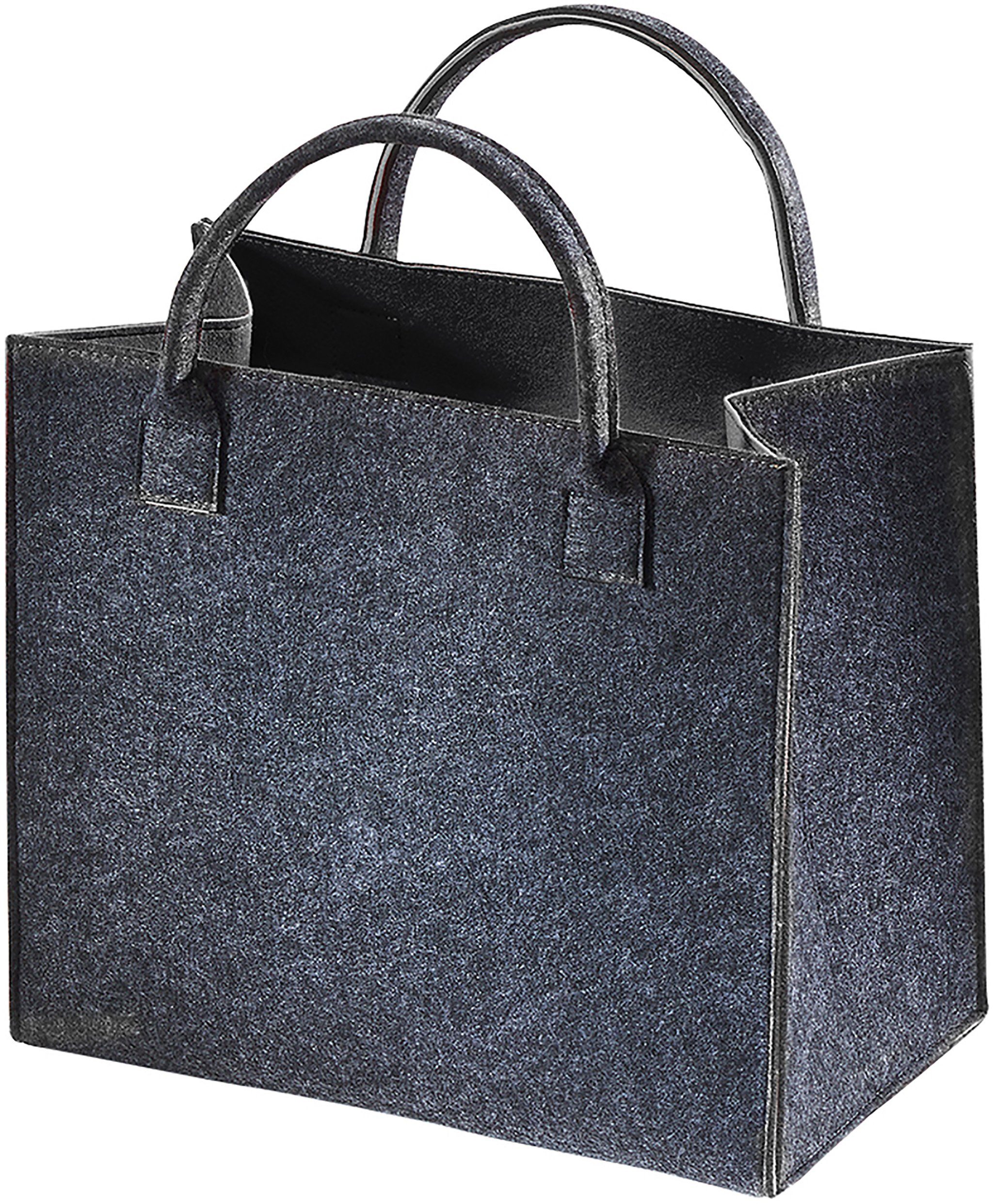 20 Einkaufsshopper meliert cm, 35x20x30 Kobolo l dunkel-grau Filztasche