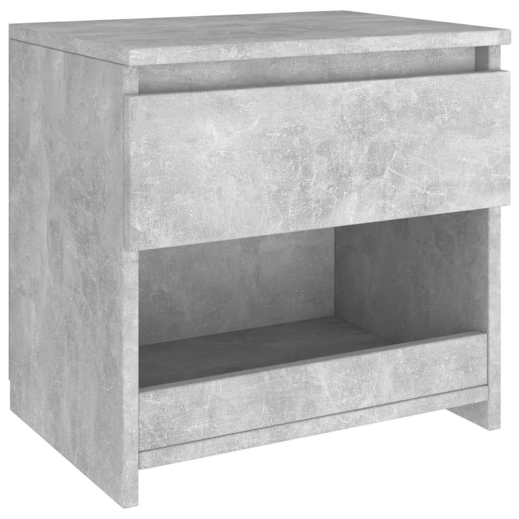 Nachttisch Nachttisch Betongrau 40x30x39 cm Spanplatte Bett Nachtkonsole