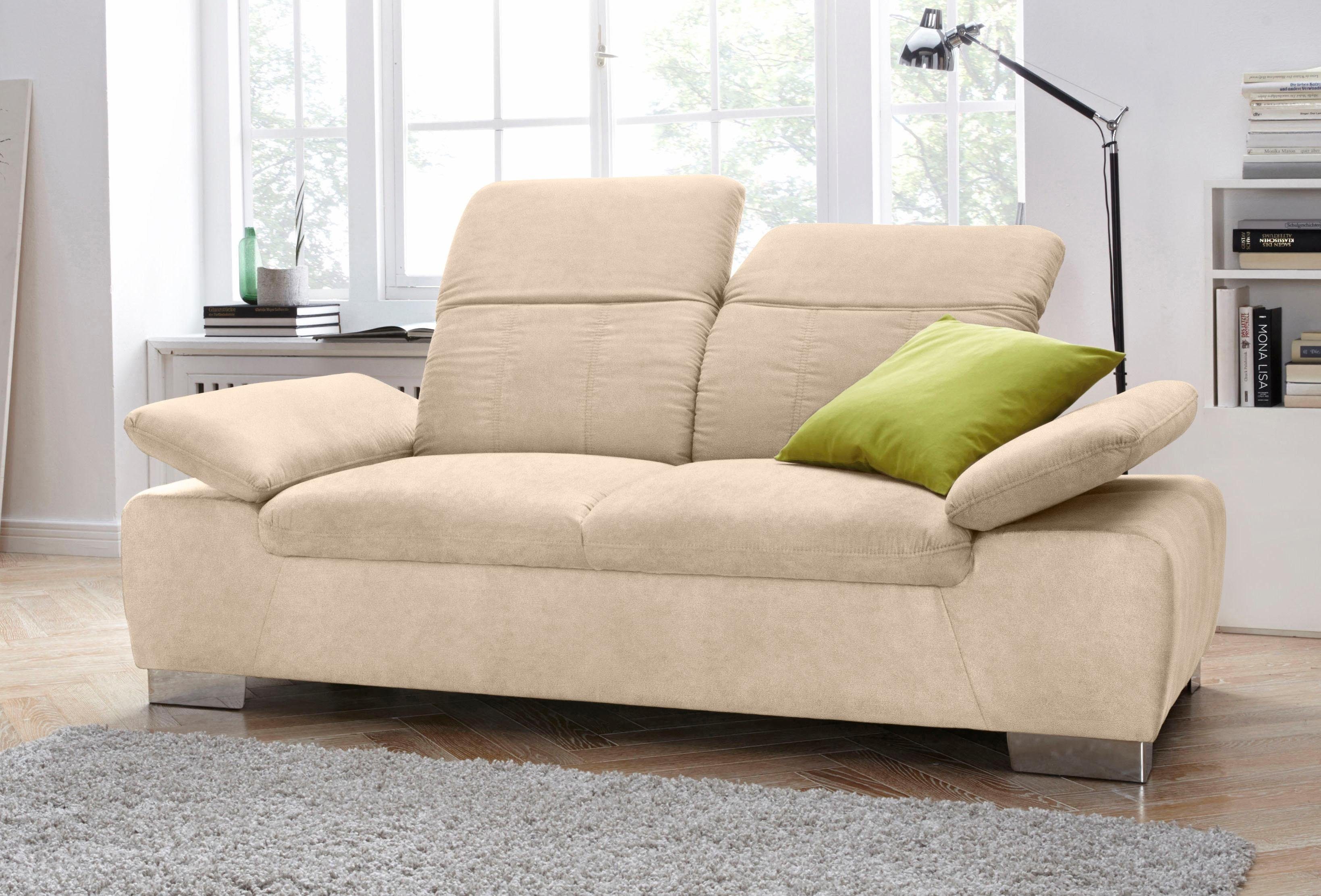 DOMO collection 2-Sitzer Milan inklusive komfortablen Federkern für mehr Sitzkomfort, mit Rückenverstellung