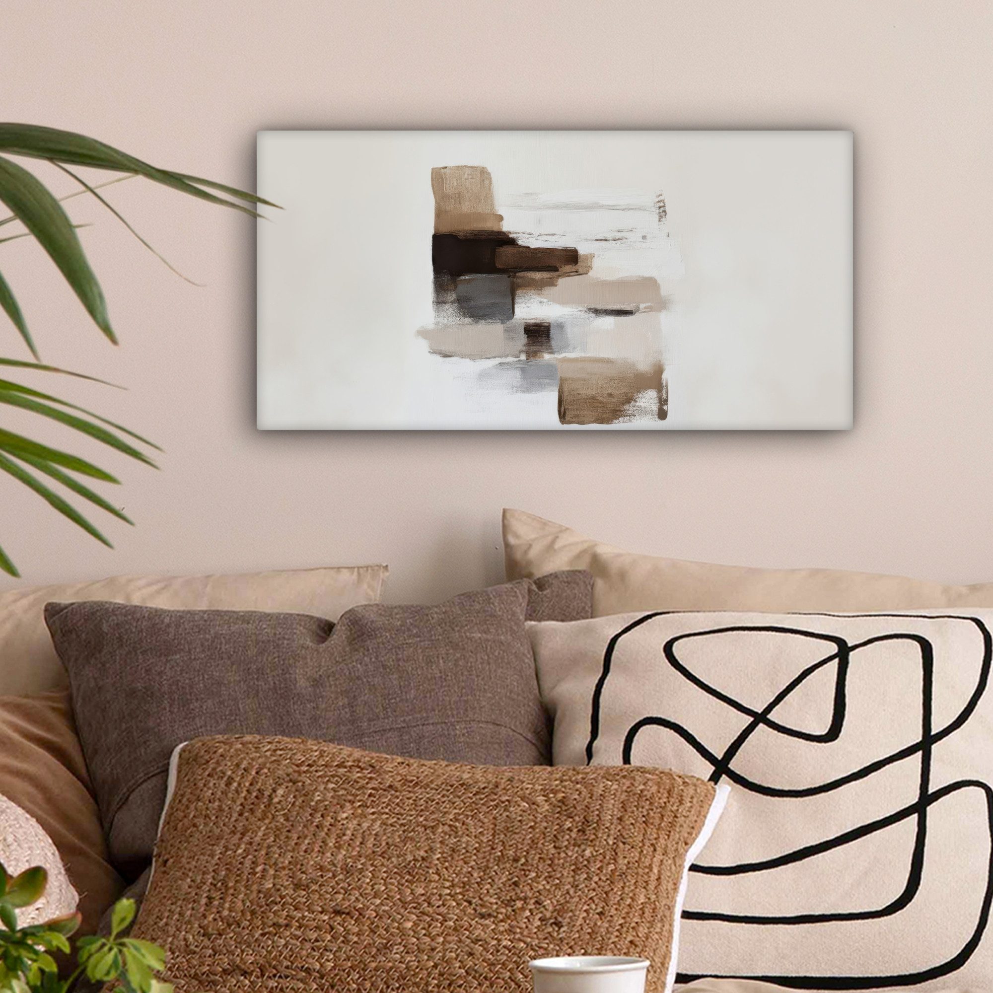 OneMillionCanvasses® Leinwandbild Panorama Pinselstriche - Balance günstig online kaufen