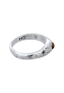 HAZE & GLORY Fingerring Siegelring Cast Away - Tigerauge 925 Silber