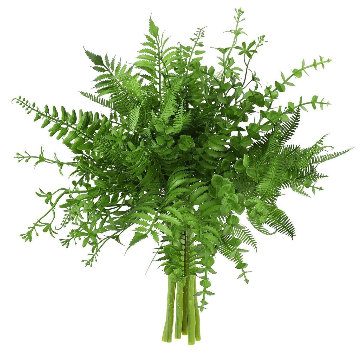Kunstpflanze Künstlicher Farn 10 Stk Grün, LuxusKollektion, Höhe 2 cm