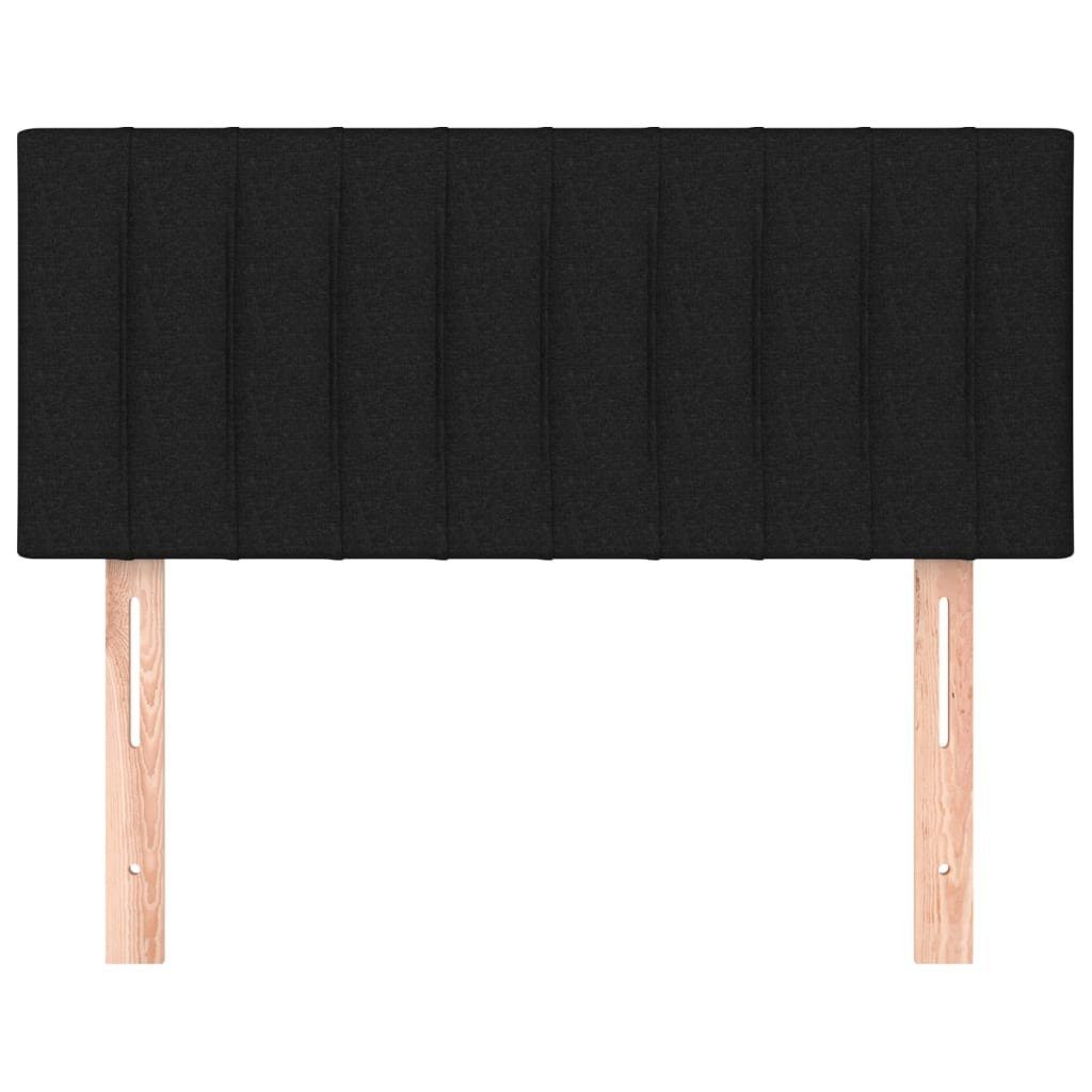 vidaXL Bett Kopfteil Schwarz 80x5x78/88 cm Stoff (1-tlg)