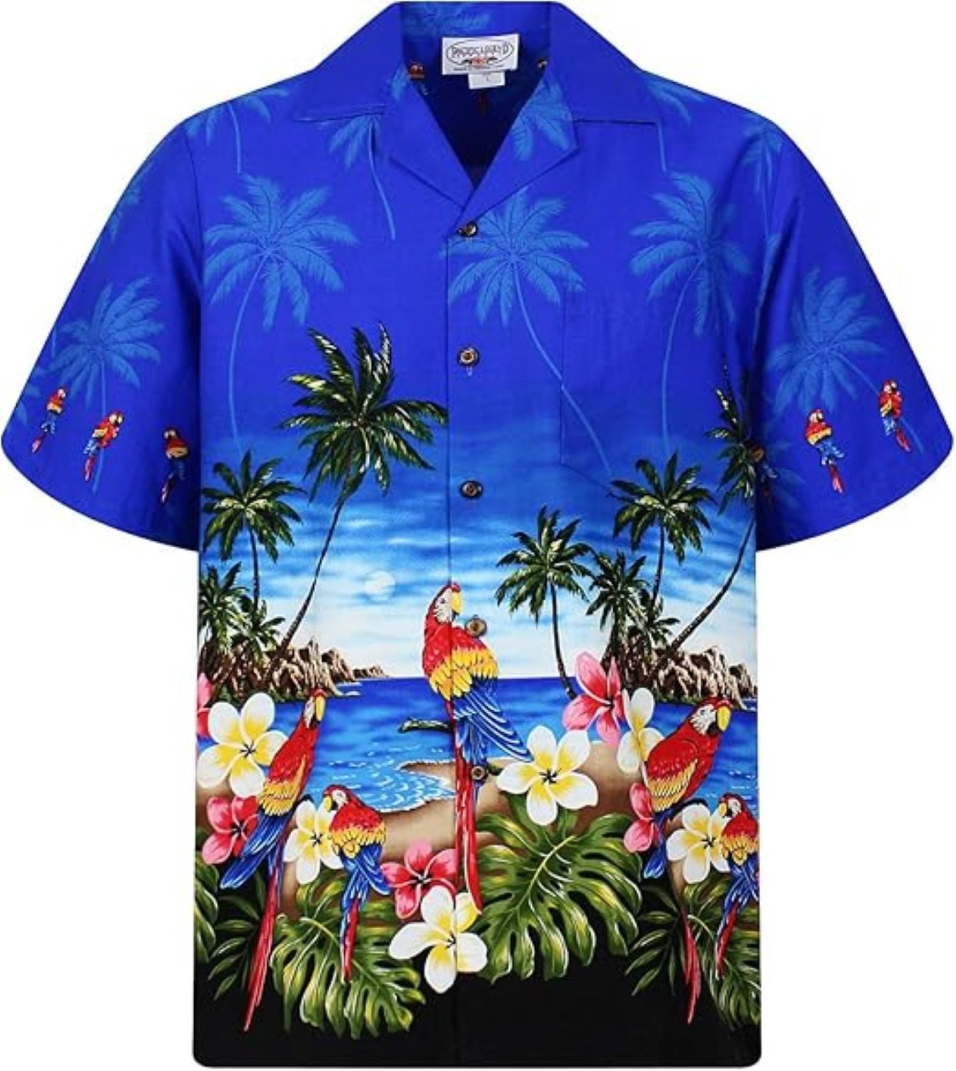 Pacific Legend Hawaiihemd Papagei mit Schwarz günstig online kaufen