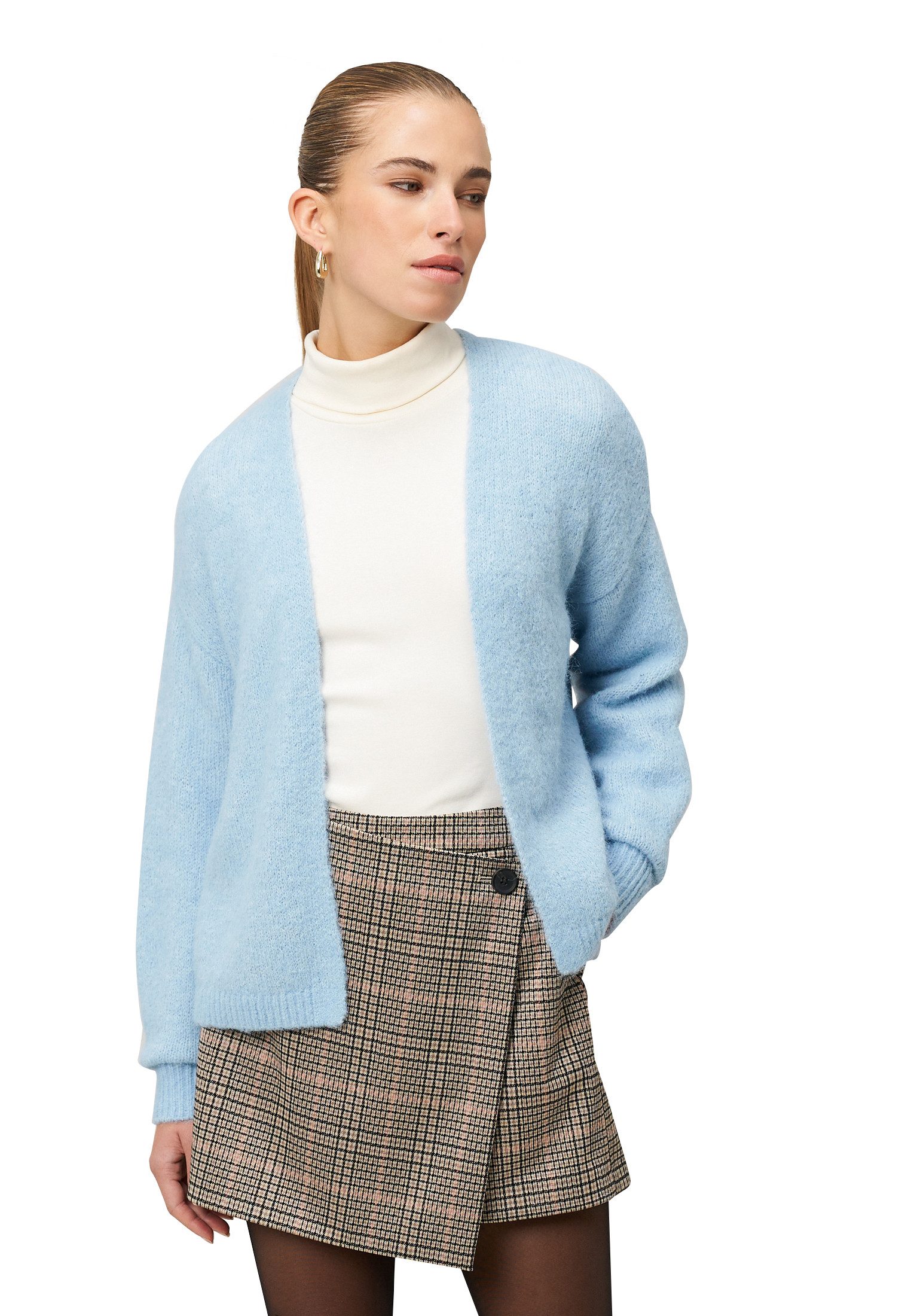 Zero Strickjacke Damen offener Style (1-tlg) günstig online kaufen