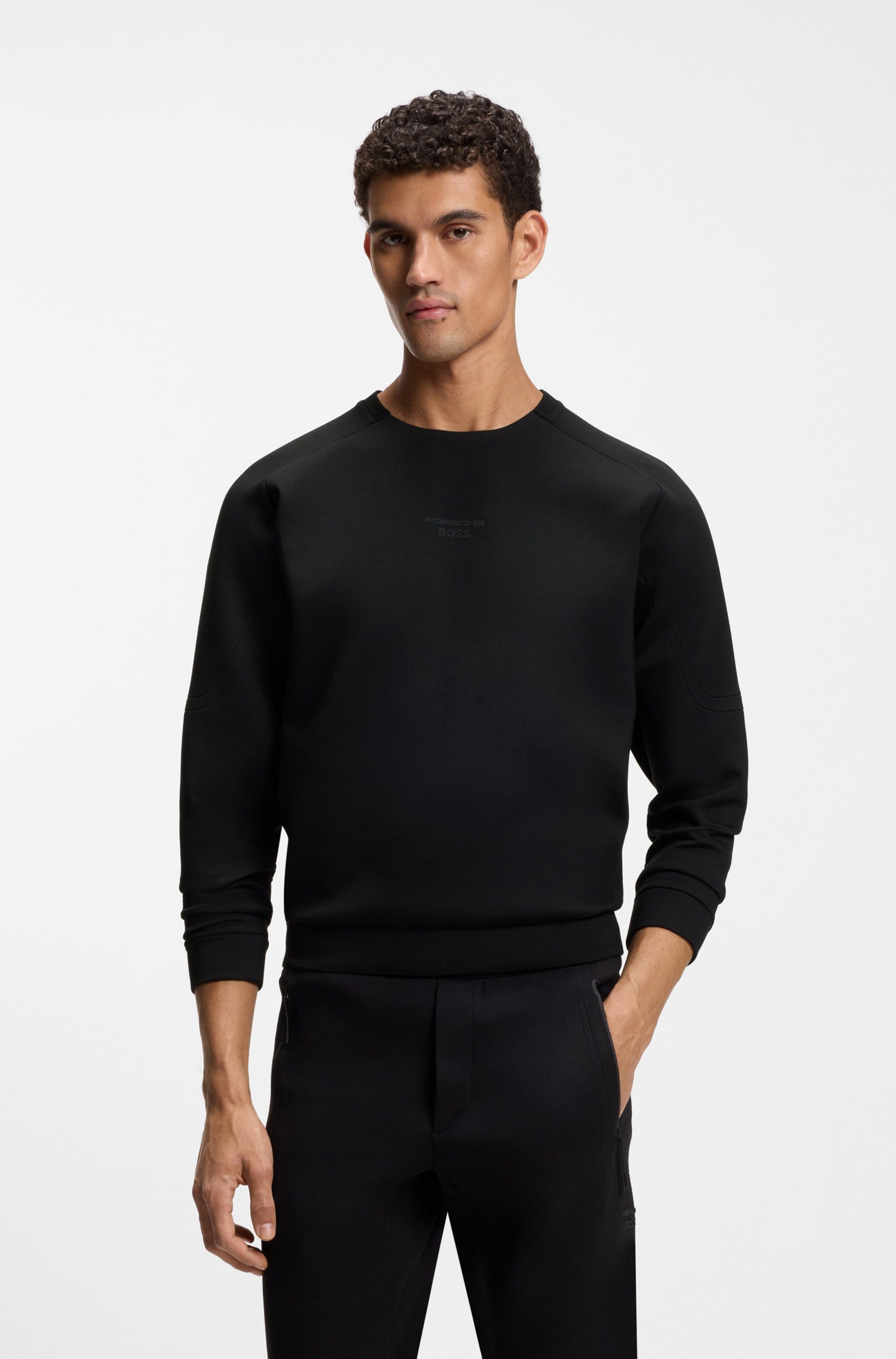 BOSS GREEN Sweatshirt Porsche Spirit 70 Capsule Collection Premium Herrenmode Innovative Geruchskontroll-Technologie HEIQ MINT