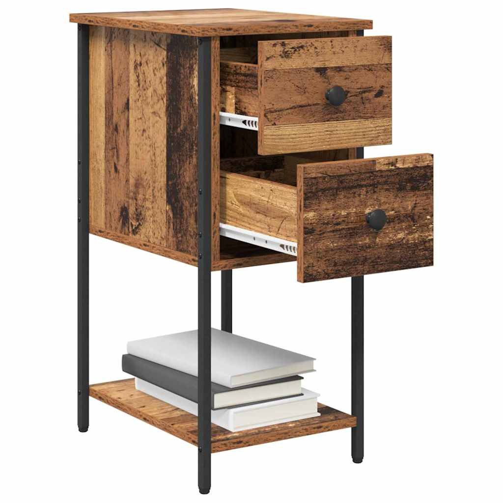 vidaXL Nachttisch Nachttisch Altholz 32 x 42 x 70 cm Holzwerkstoff (1-St)