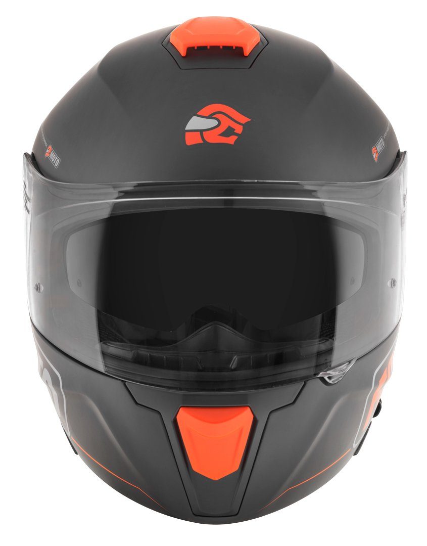 FC-Moto Motorradhelm Novo Straight Klapphelm, integriertes Sonnenvisier