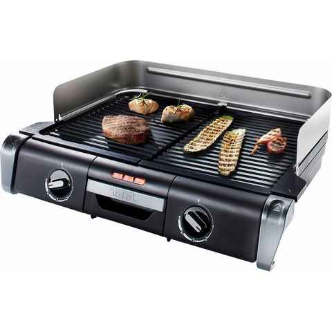 Tefal Tischgrill TG8000 Family, 2400 W, 2 getrennte Grillroste -stufenlose Thermostate, individuell wählbar