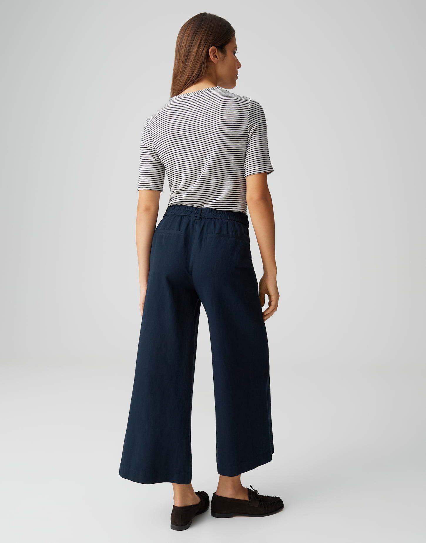 OPUS Culotte MAIGA FLOW aus nachhaltigem Viskose Leinen Mix Paspeltaschen vorne, pflegeleicht, natürlicher Griff, Casual