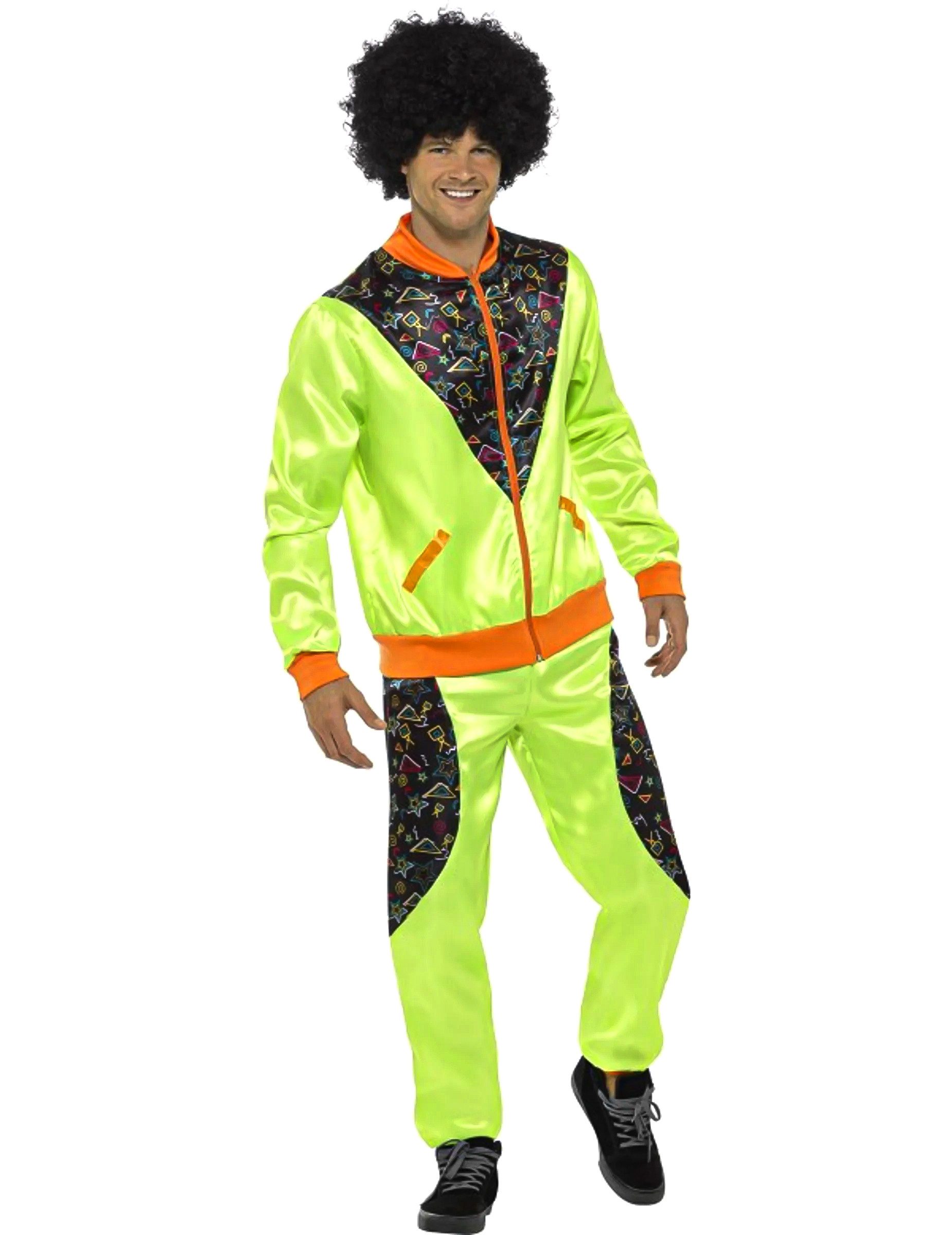 Kostüm Retro Jogging Herrenkostüm grün