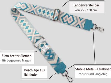 Frentree Schulterriemen MADE IN ITALY, 5cm breiter Schultergurt für Taschen, verstellbarer Gurt, Muster: Bunt