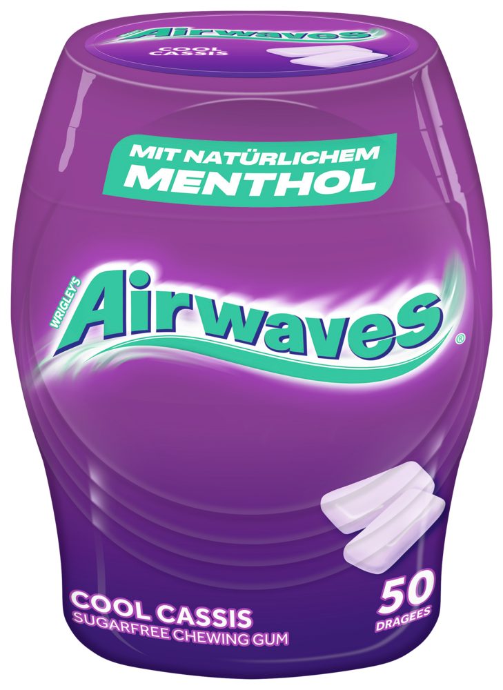 Airwaves Süßigkeit Airwaves Kaugummi Mix Klassiker 12 Dosen, Menthol & Cool Cassis