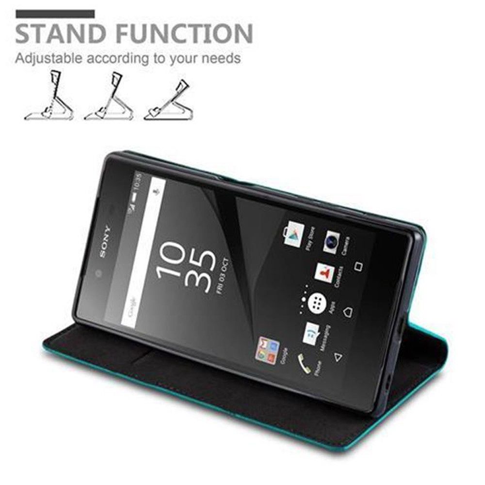 Cadorabo Handyhülle für Sony Xperia Z5 Hülle Sony Xperia Z5, Hülle Schutzhülle mit Standfunktion, Magnetverschluss und Kartenfach