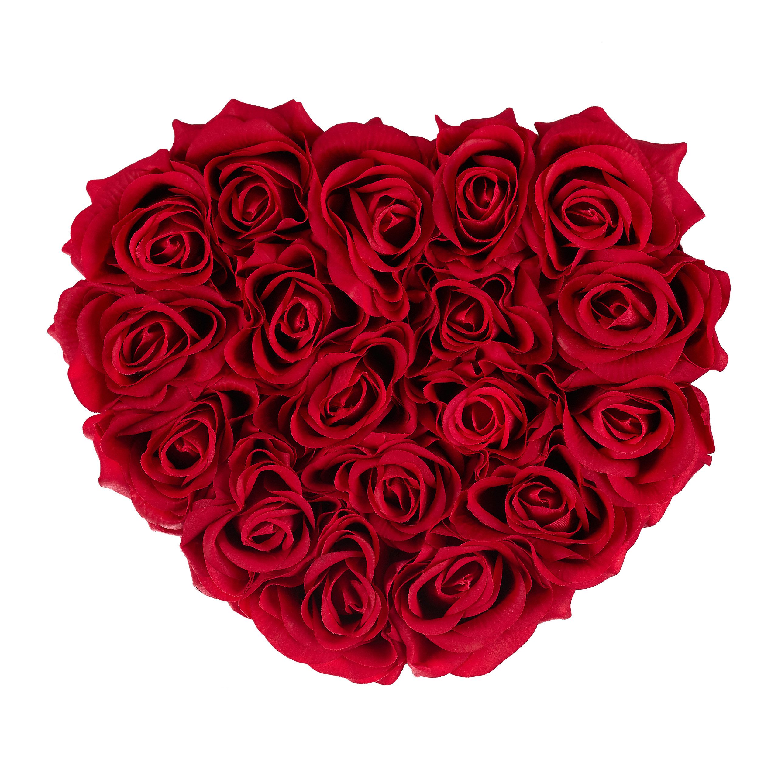 Gestecke Schwarze Rosenbox Herz 18 Rosen, günstig online kaufen