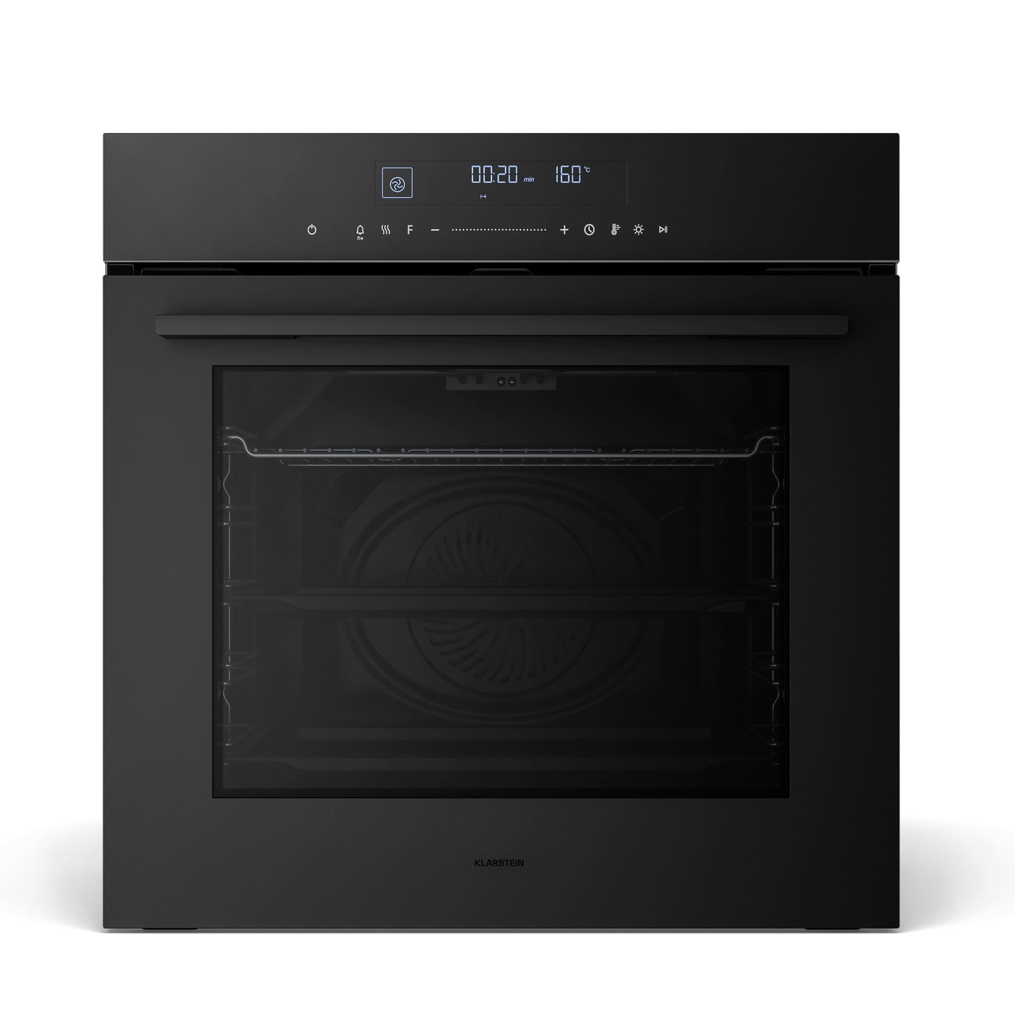 Klarstein Backofen Velaire, mit Hochwertige Glasfront, kein, Einbaubackofen Built -in Oven 13 Funktionen Uhr Timer 3160 W