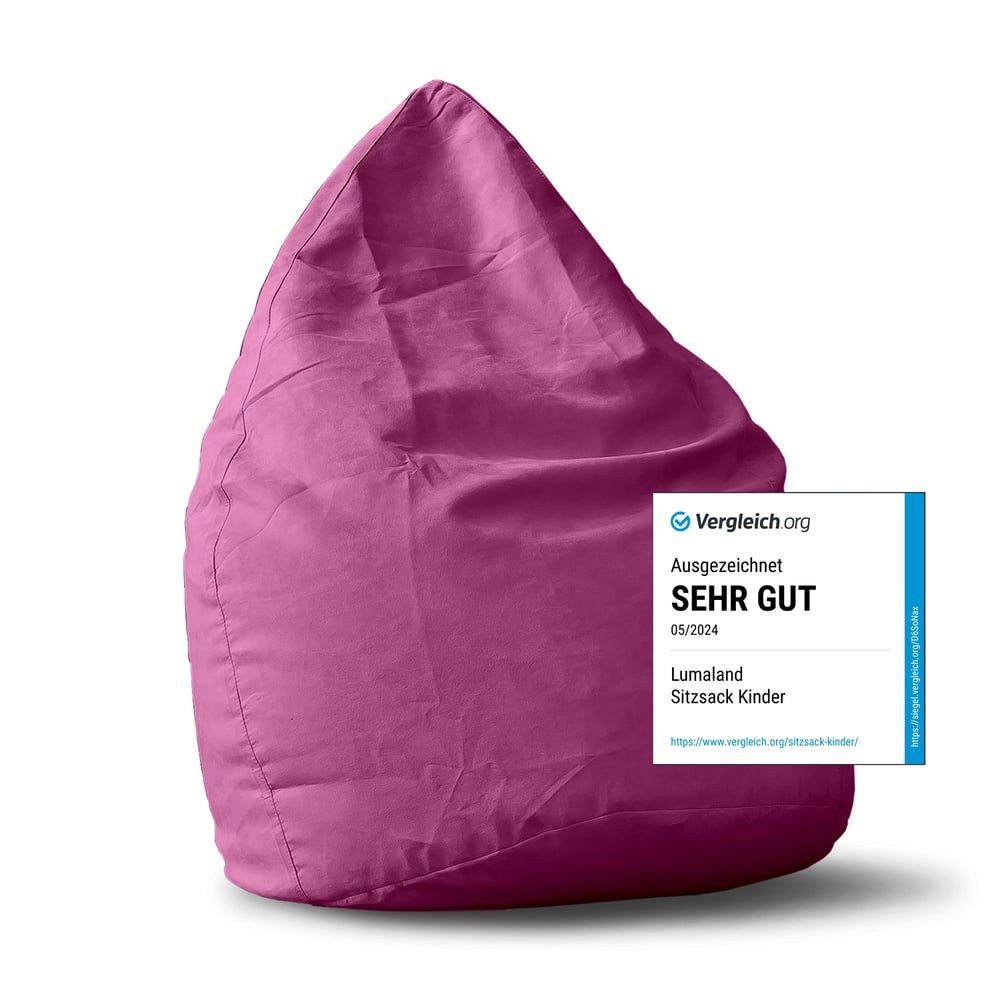 Lumaland Sitzsack Luxury XL Sitzsack (1 St), Microvelours Beanbag extra wei günstig online kaufen