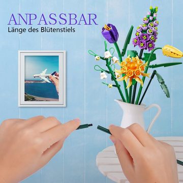 Kunstblumenstrauß Baustein Set, DIY künstliche Blume 534 dekorative Geschenke, Welikera