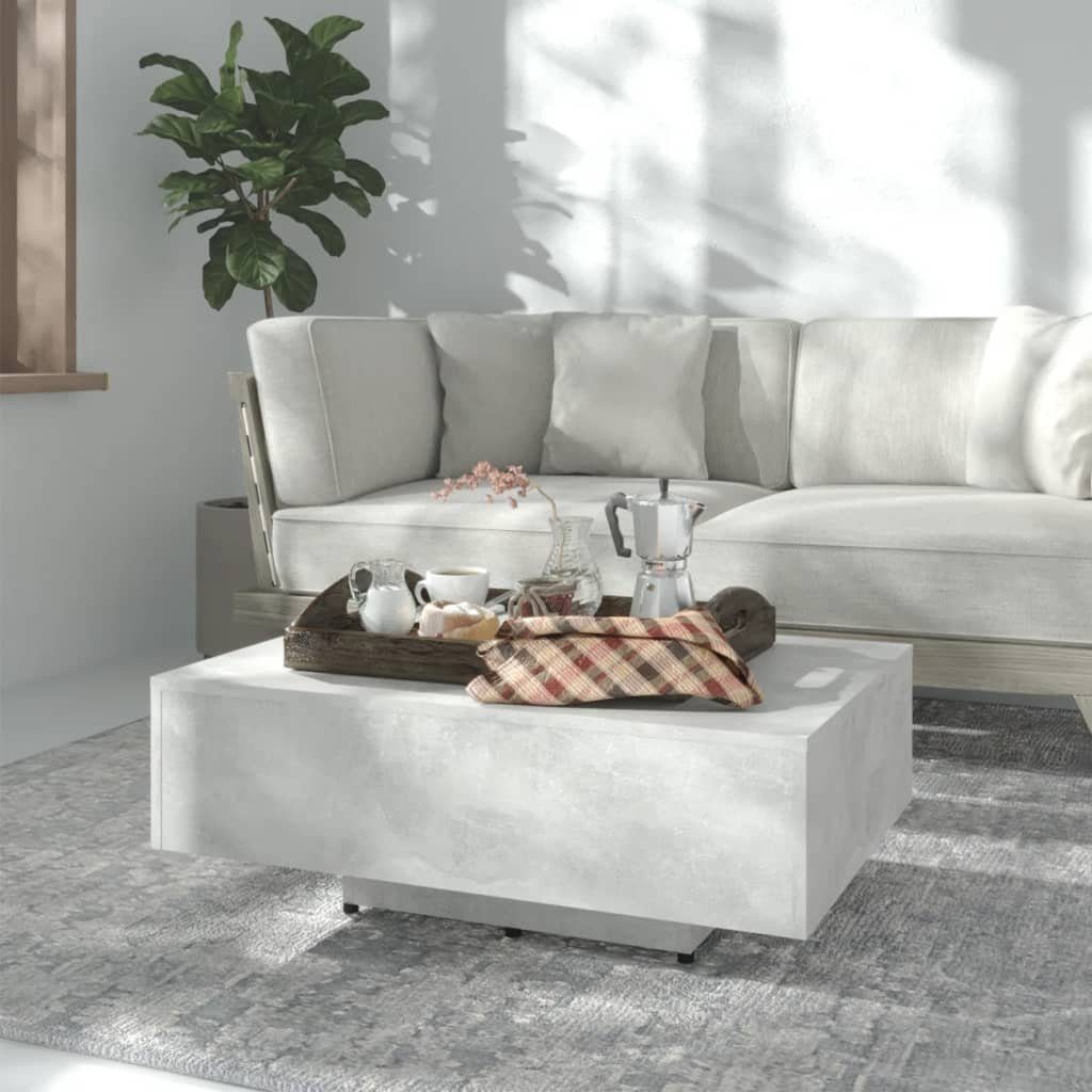 furnicato Couchtisch Betongrau 85x55x31 cm Spanplatte