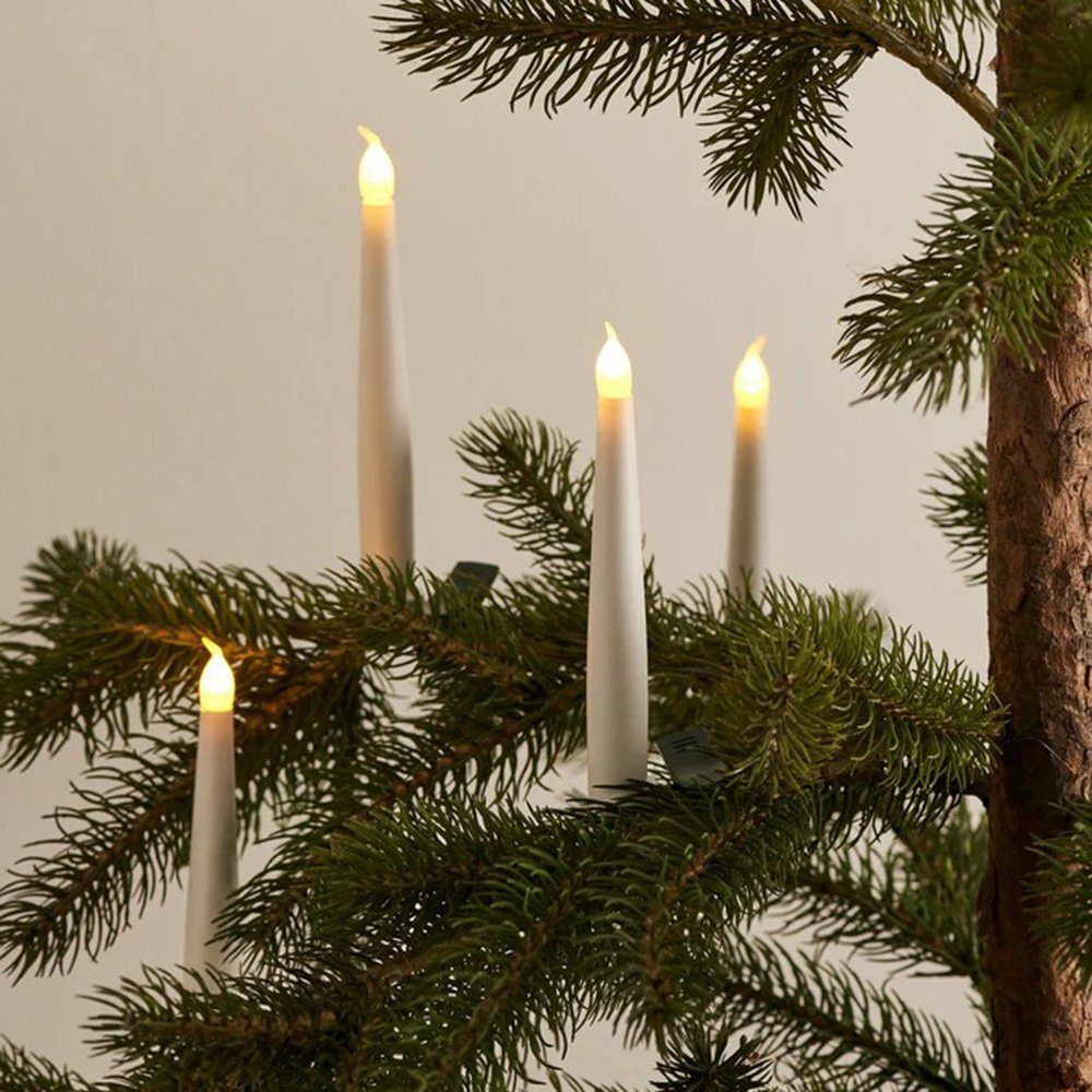 Rosnek LED-Kerze 6/10Stück, flammenlose und tropffreie Kerzen, für Hochzeit  Weihnachten (6-tlg), flackernd, mit Klammern, batterie, Party Valentinstag  Deko