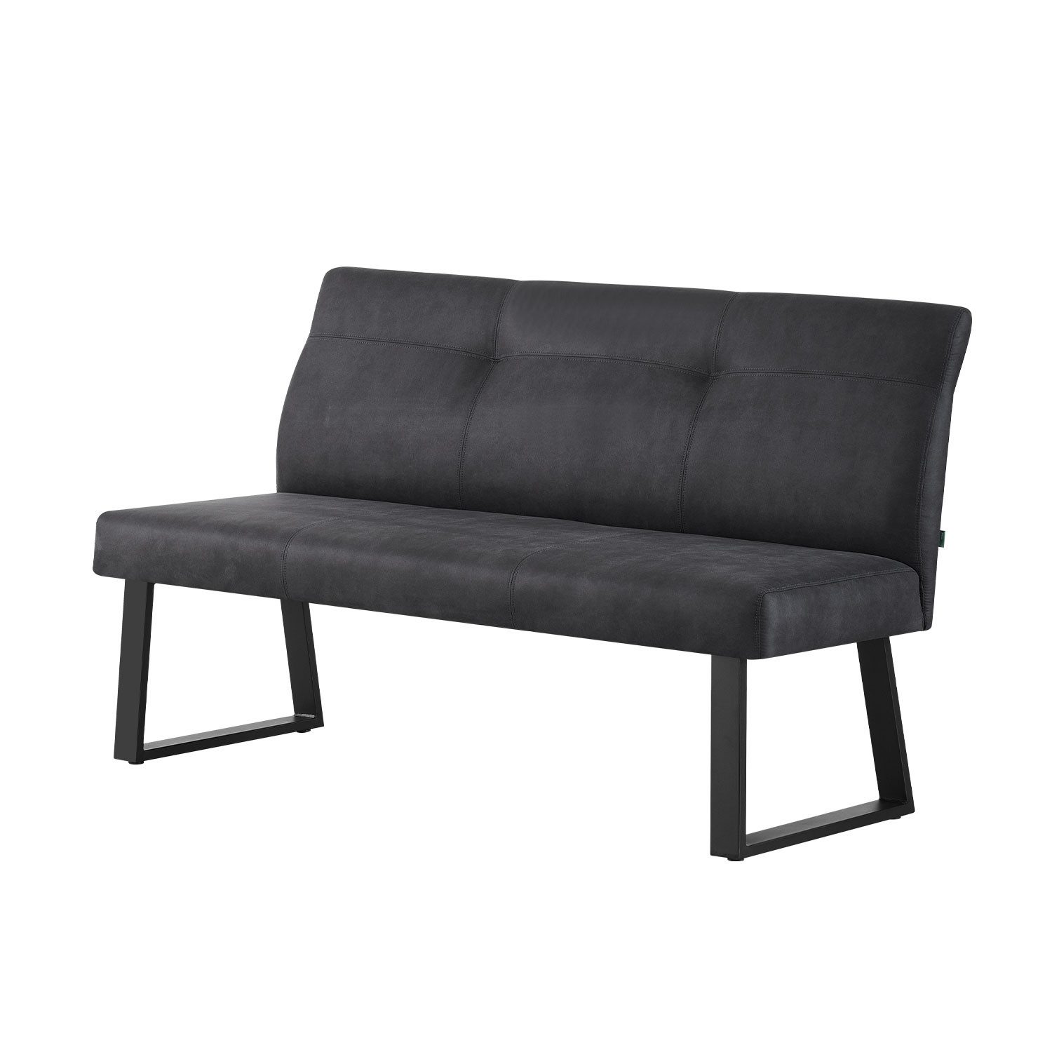 DUBI Möbel Essbank JOY, mit Federkernbox gepolstert, mit Rückenlehne, 160cm, Metallgestell