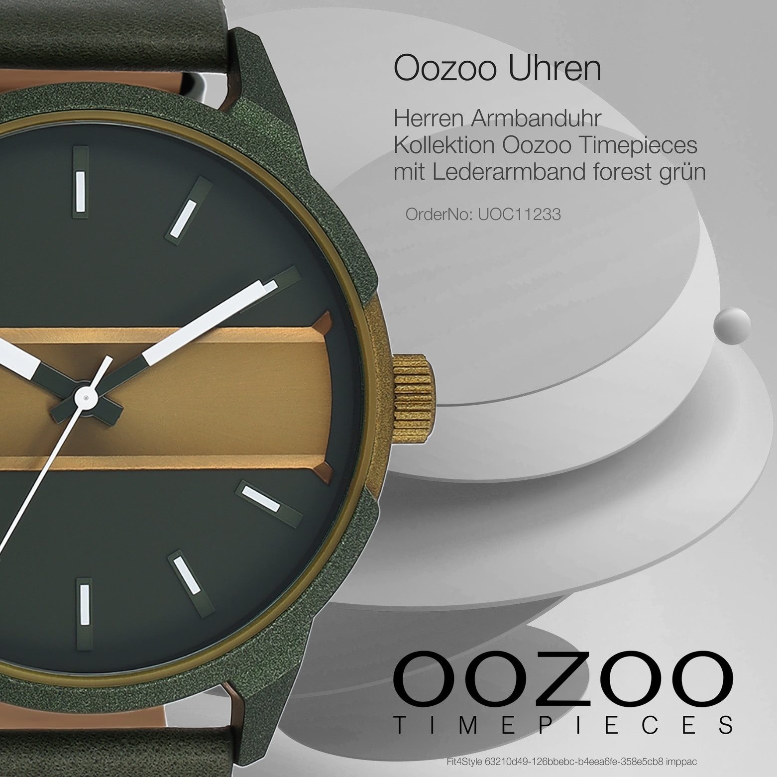 OOZOO Quarzuhr Oozoo Herren Armbanduhr Timepieces Analog, (Analoguhr), Herrenuhr rund, extra groß (ca. 48mm) Lederarmband, Fashion-Style