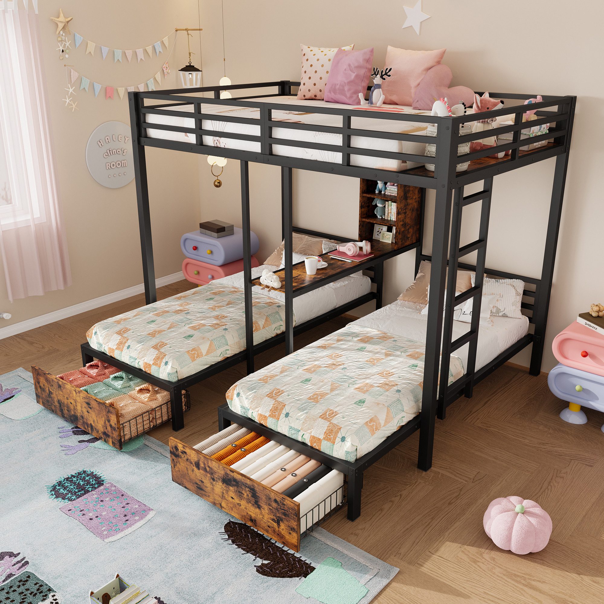 HAUSS SPOLE Etagenbett 90/140x200cm, 3 Betten günstig online kaufen