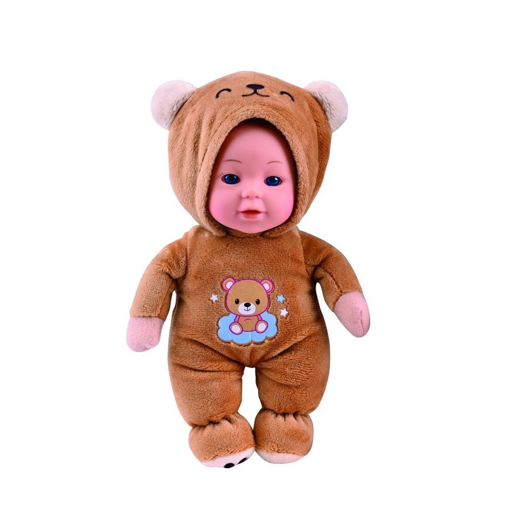 Babypuppe Besttoy - Weichpuppe mit Anzug - Bär