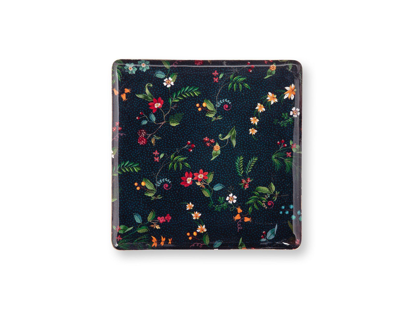 Dekotablett Berry Blues Metalltablett blau 30,5x30,5cm