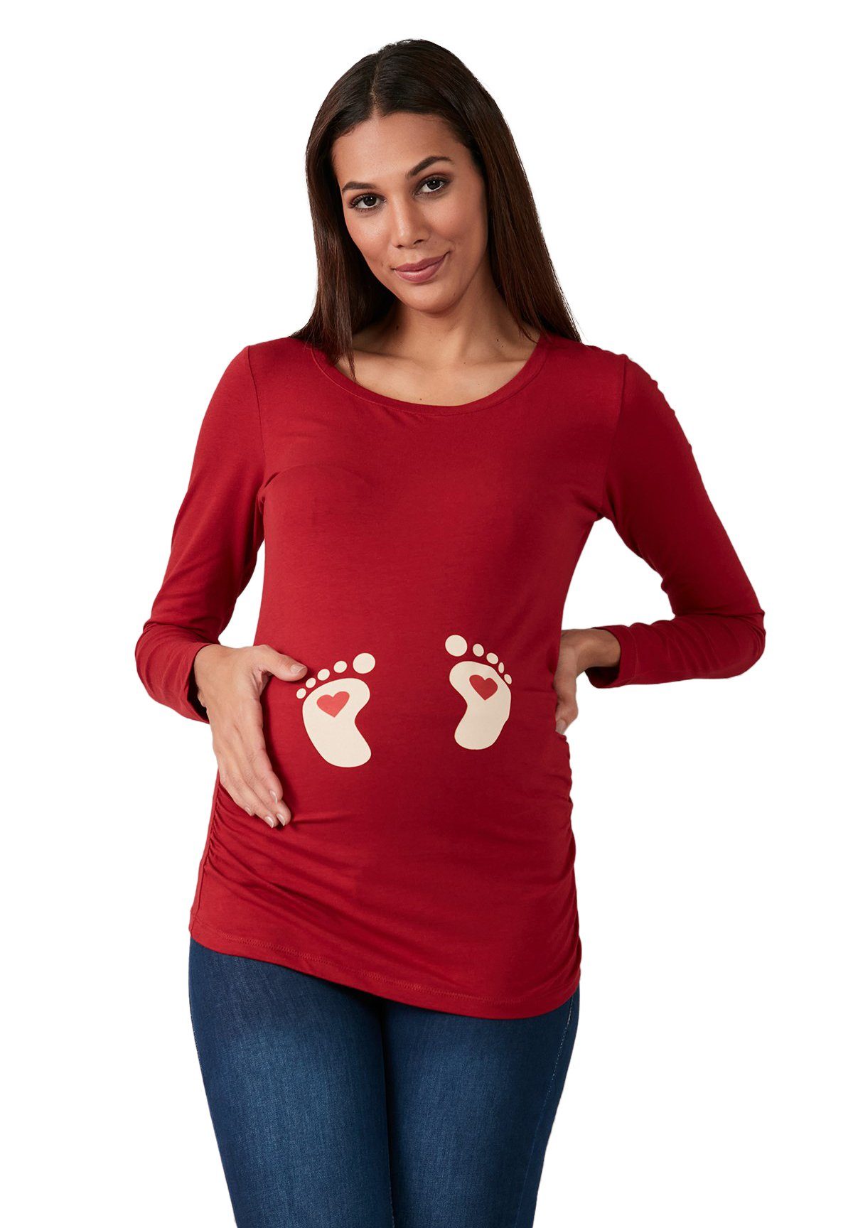 Umstandsshirt Baby Füße