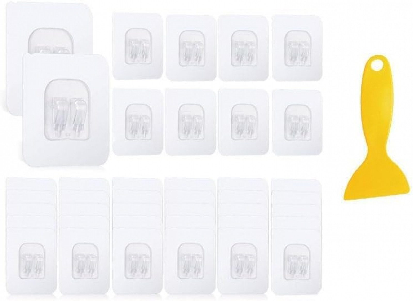 Klebehaken 40 Stück Transparente Klebehaken Set Selbstklebend Stark