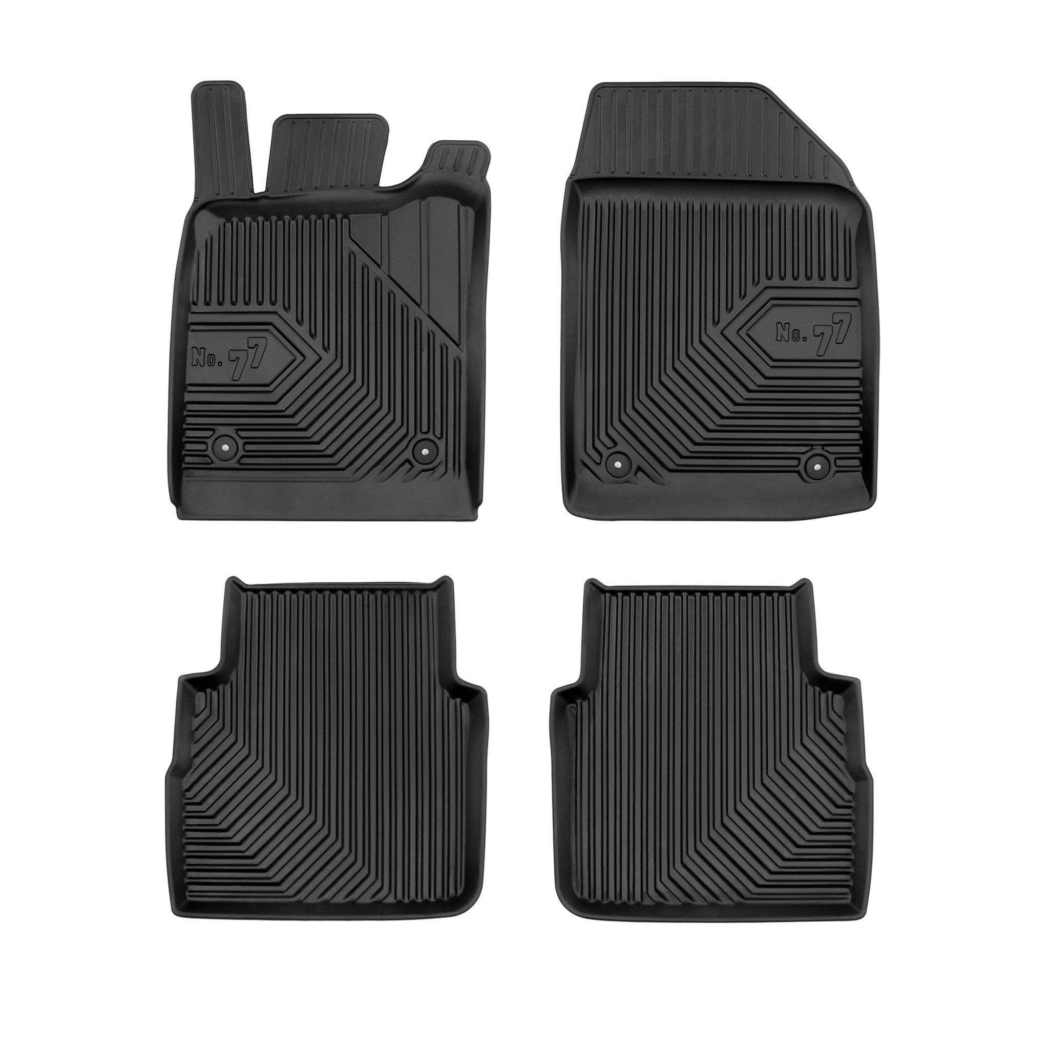 Auto-Fußmatten Gummimatten für Opel Vectra C Schrägheck 2002-2008 TPE Schwarz 4 tlg