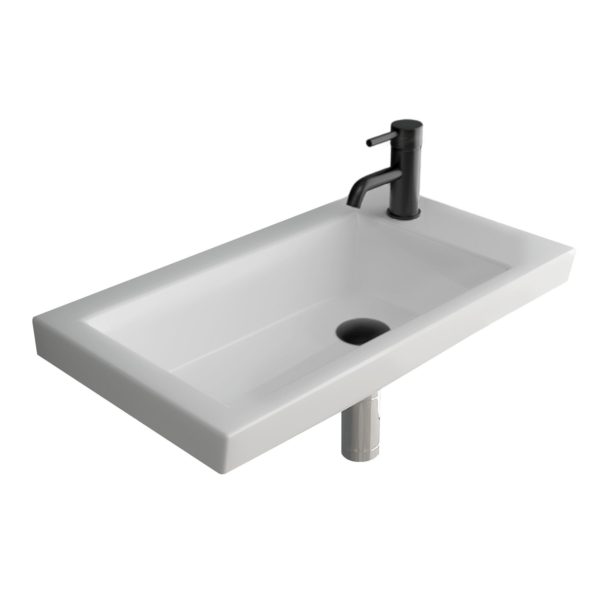 Alpenberger Waschbecken Gäste WC Waschbecken 60 cm Breit - Aufsatzwaschbeck günstig online kaufen