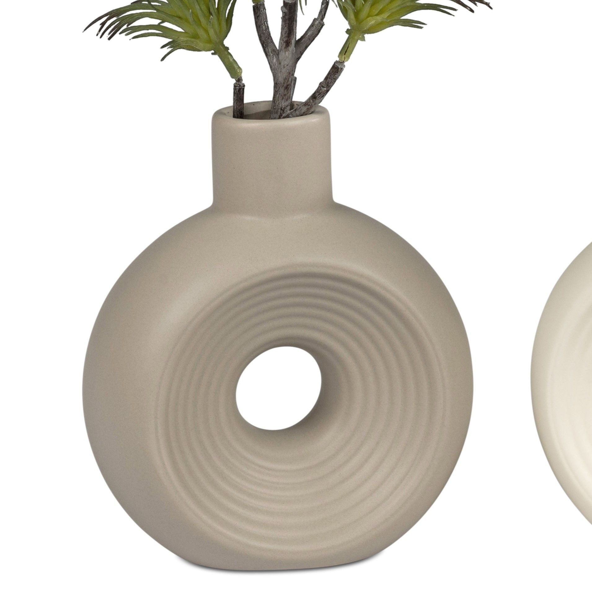 formano Dekovase Candy, Höhe: 15cm, Farbe: Braun, Motiv: Relief